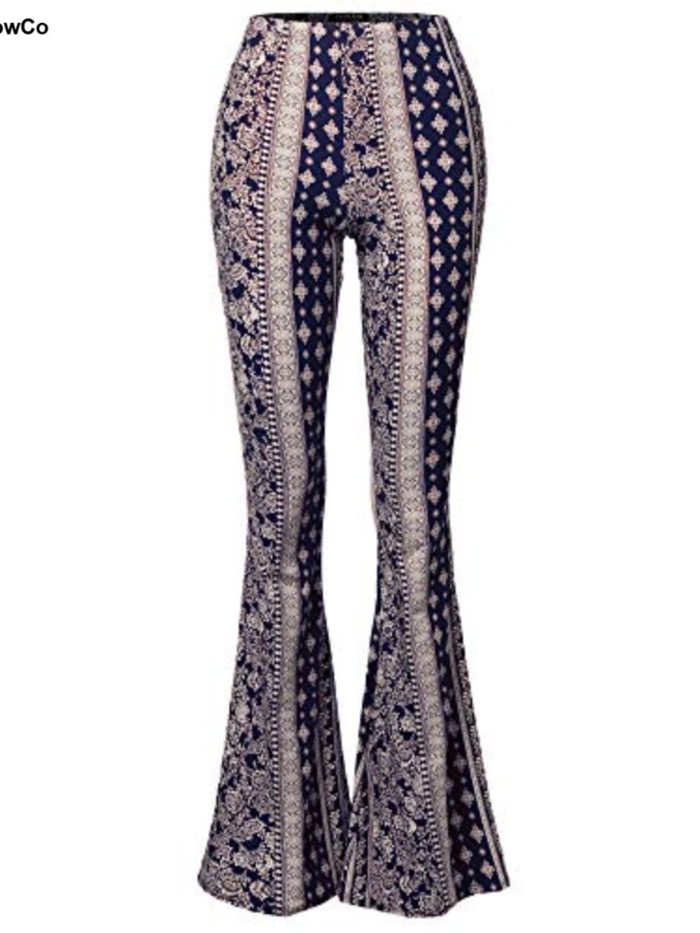 High Waisted Plus Size Flare Pants Leggings USA Made Polyester Blend Stretchy